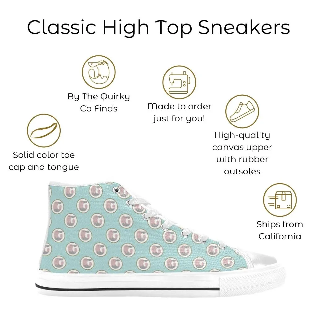 Skull Leopard Print Classic High Top Sneakers