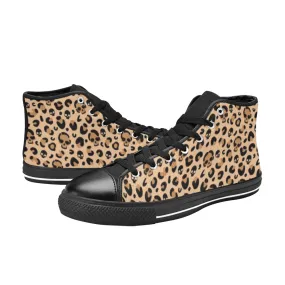 Skull Leopard Print Classic High Top Sneakers