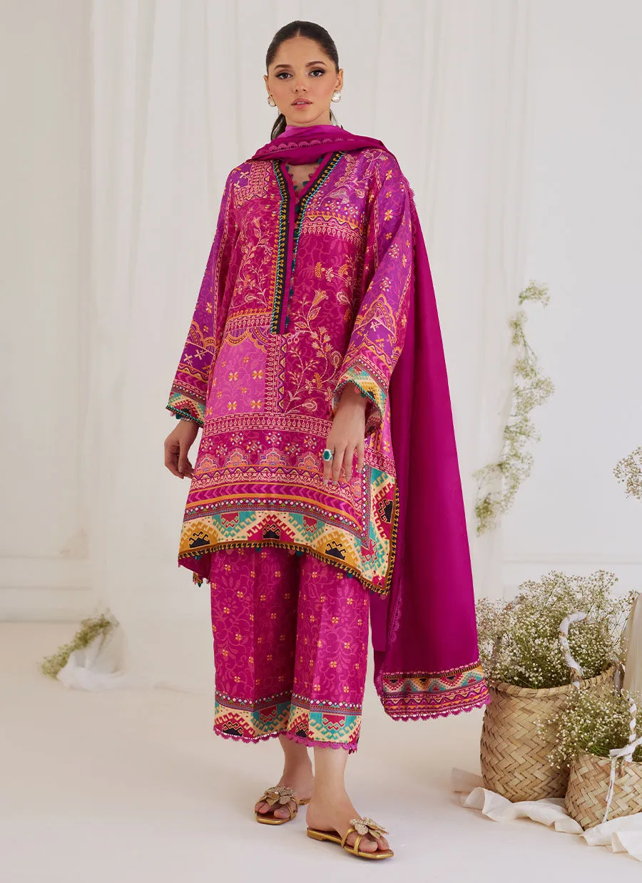 Tara Luxe Edit '24 - Luz Magenta Shirt And Dupatta