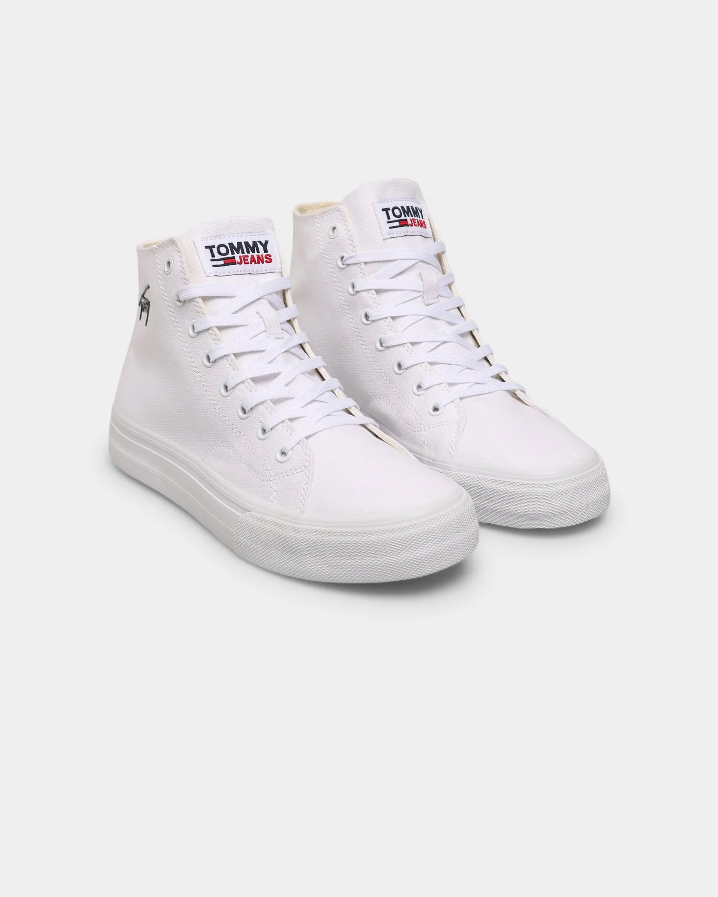 Tommy Jeans Long Lace Midcut Vulcanized Sneaker White