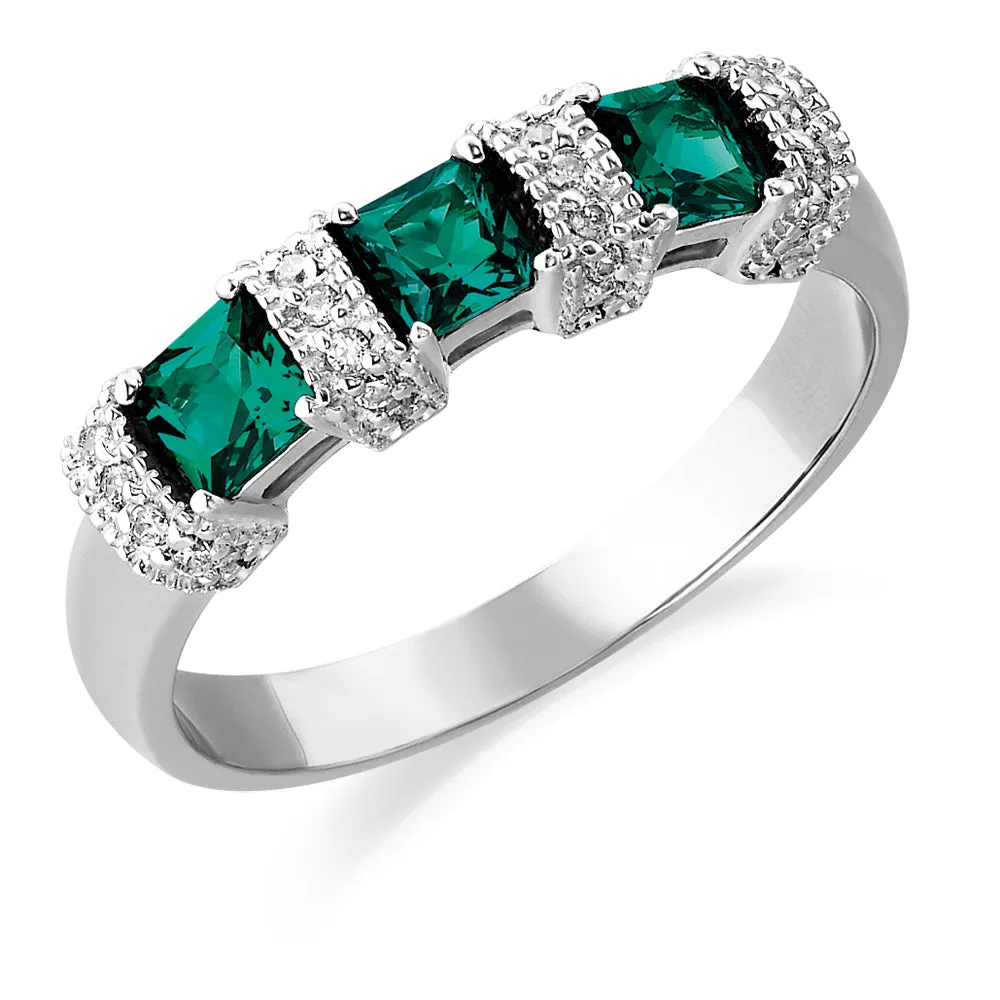 Tru-Emerald Frozen Parfait Ring