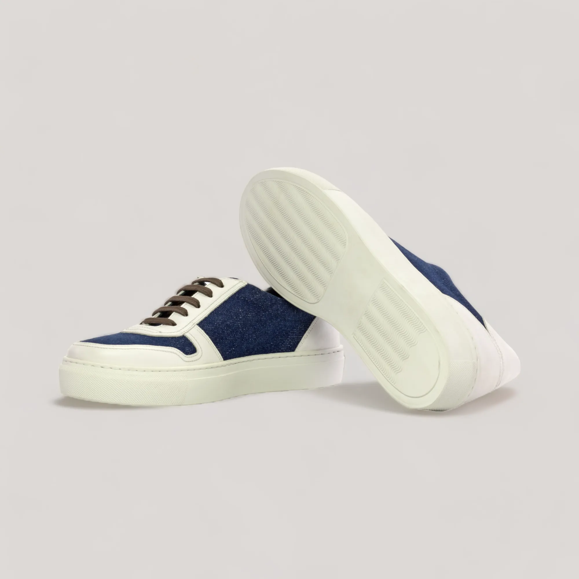 VERVE | Low Top Trainer -Blue Denim & White | Women's