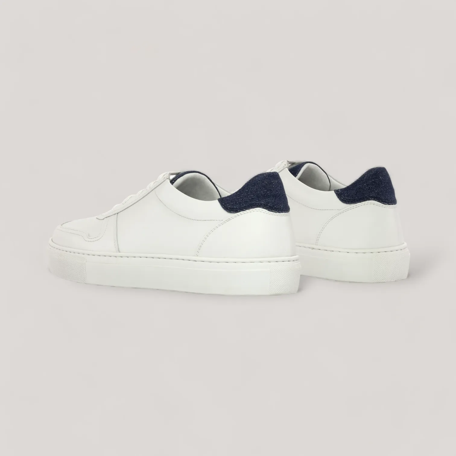 VERVE | Low Top Trainer - White & Blue Denim | Women's