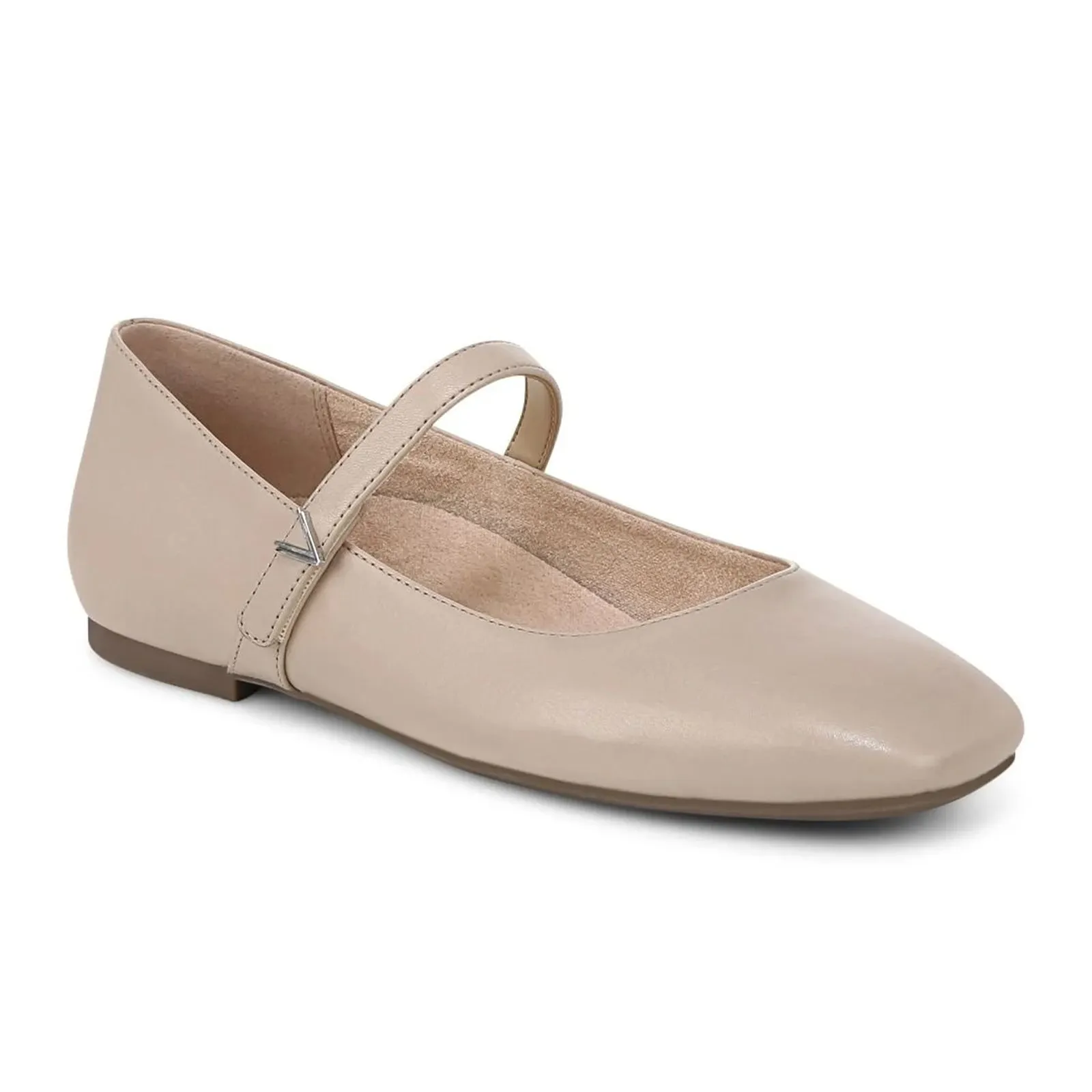 Vionic Alameda Mary Jane Flat (Women) - Oatmeal Beige Leather