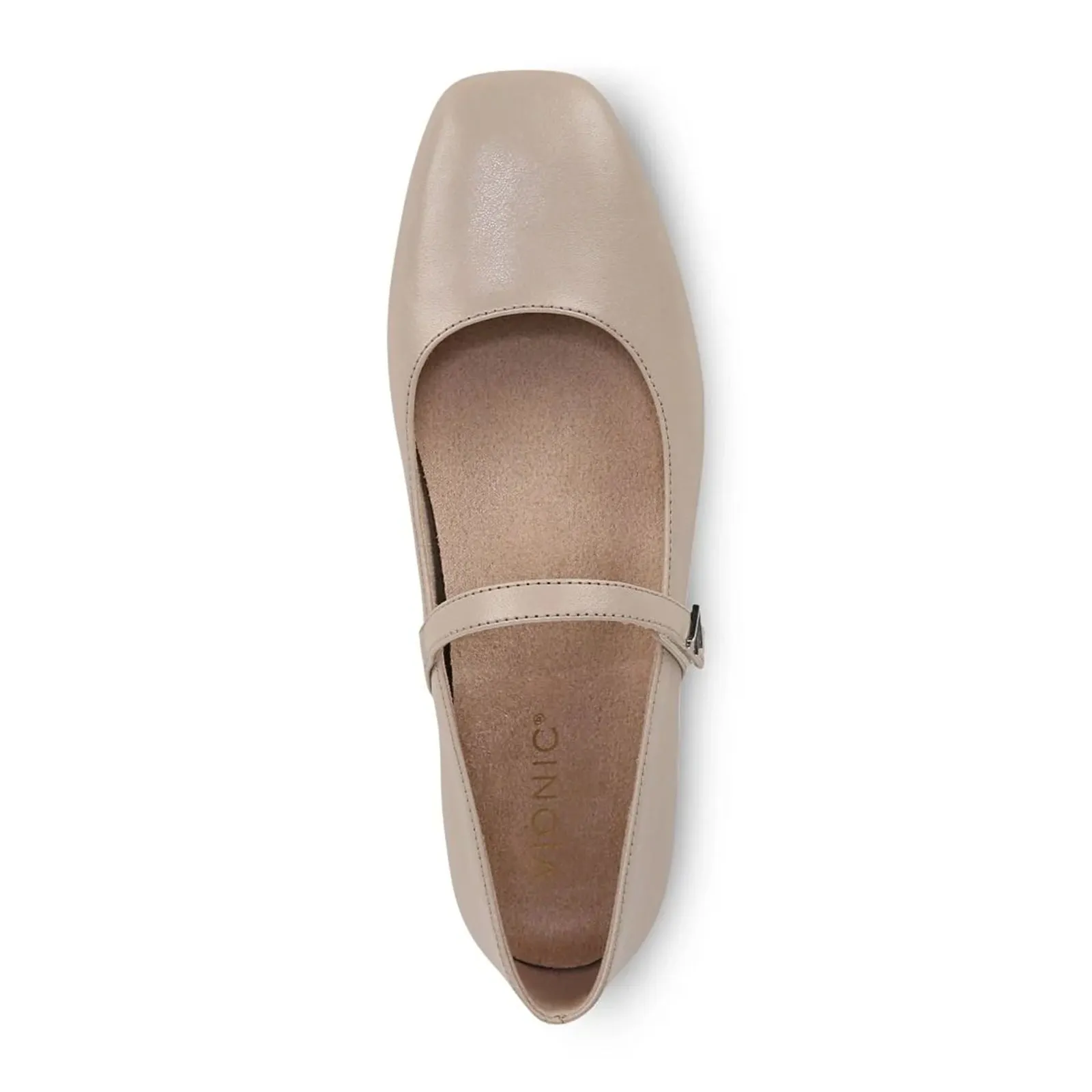 Vionic Alameda Mary Jane Flat (Women) - Oatmeal Beige Leather