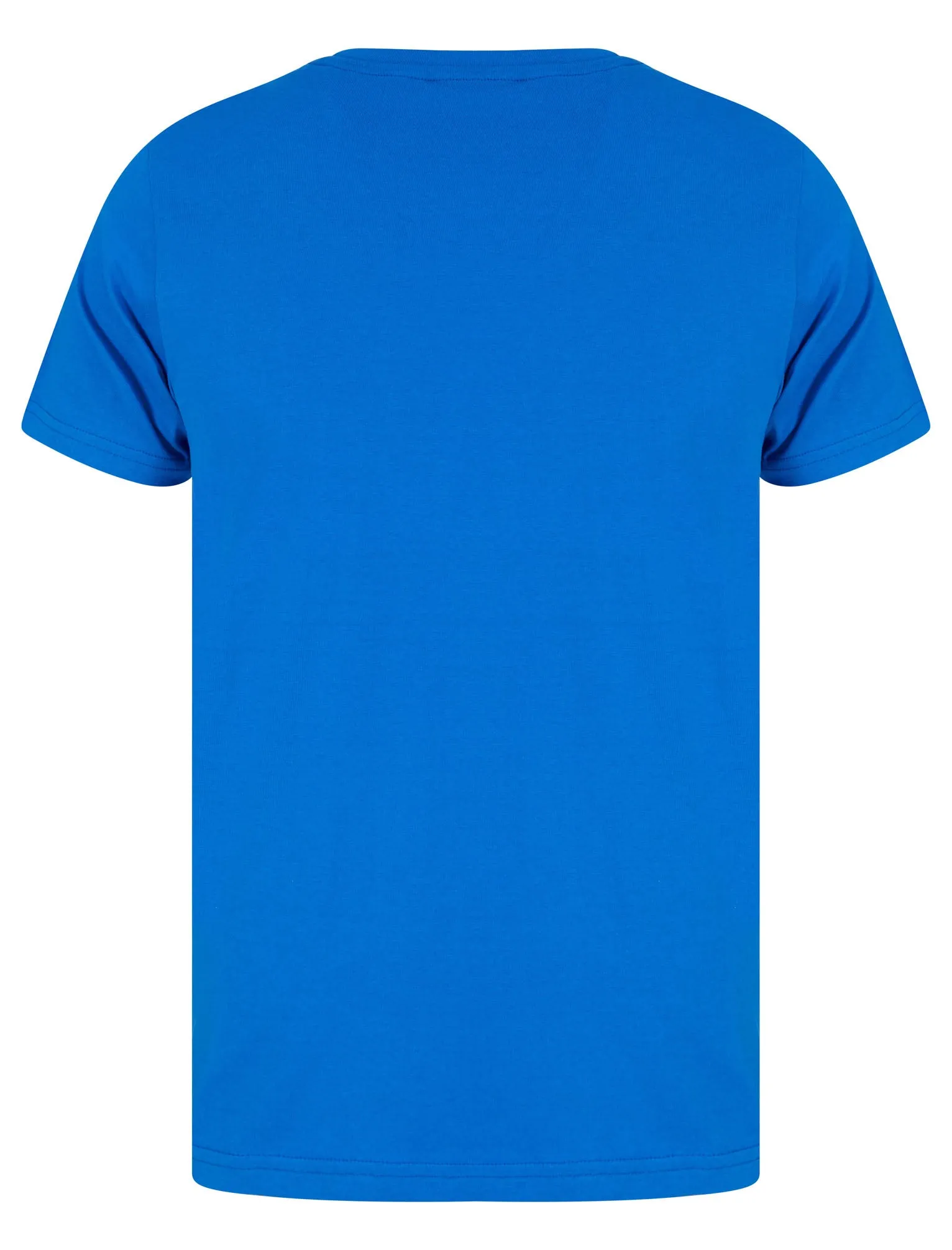 Waves Motif Cotton Jersey T-Shirt In Jet Blue - Dissident