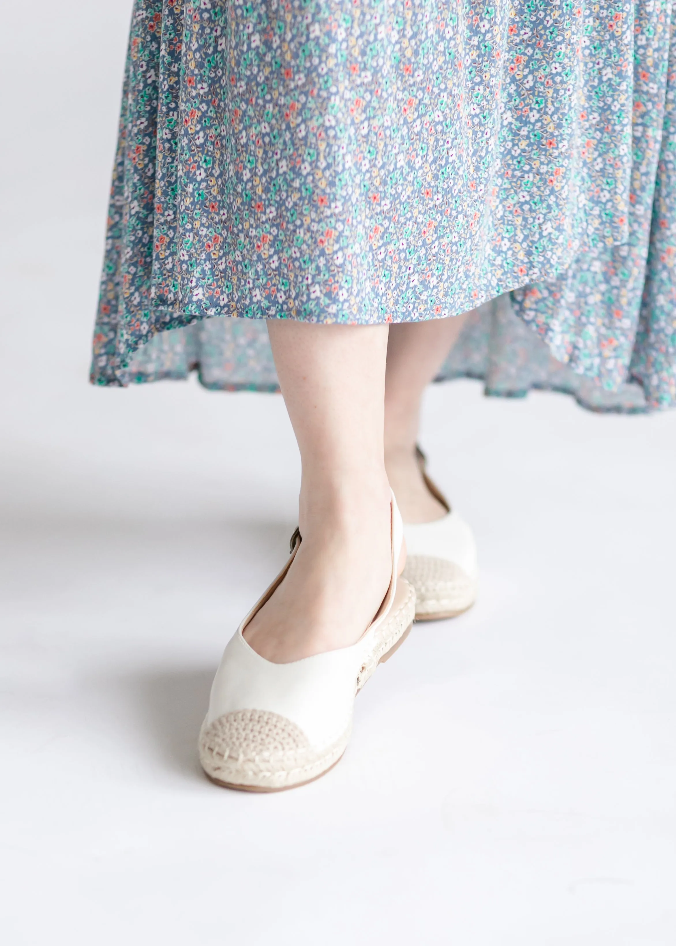 White Slingback Ballet Flats - FINAL SALE