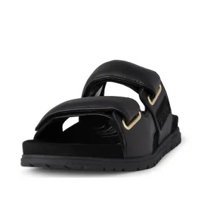 Woden  Lisa Women's Leather 2 Strap Sandal Black