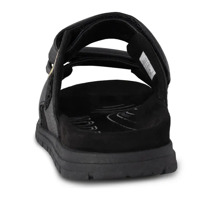 Woden  Lisa Women's Leather 2 Strap Sandal Black