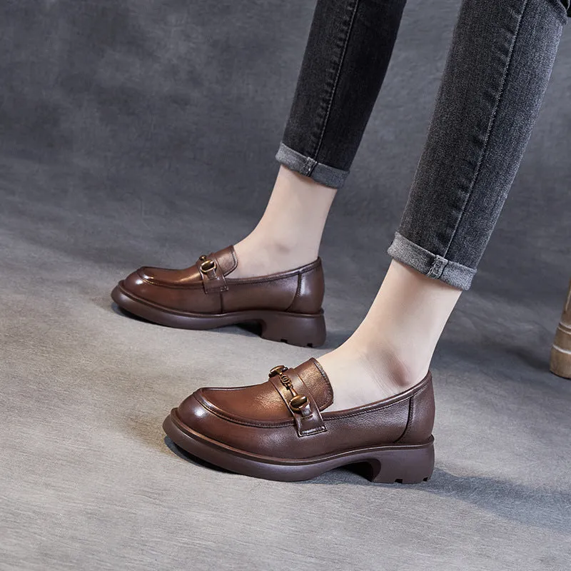 Women Casual Classic Minimalist Leather Loafers