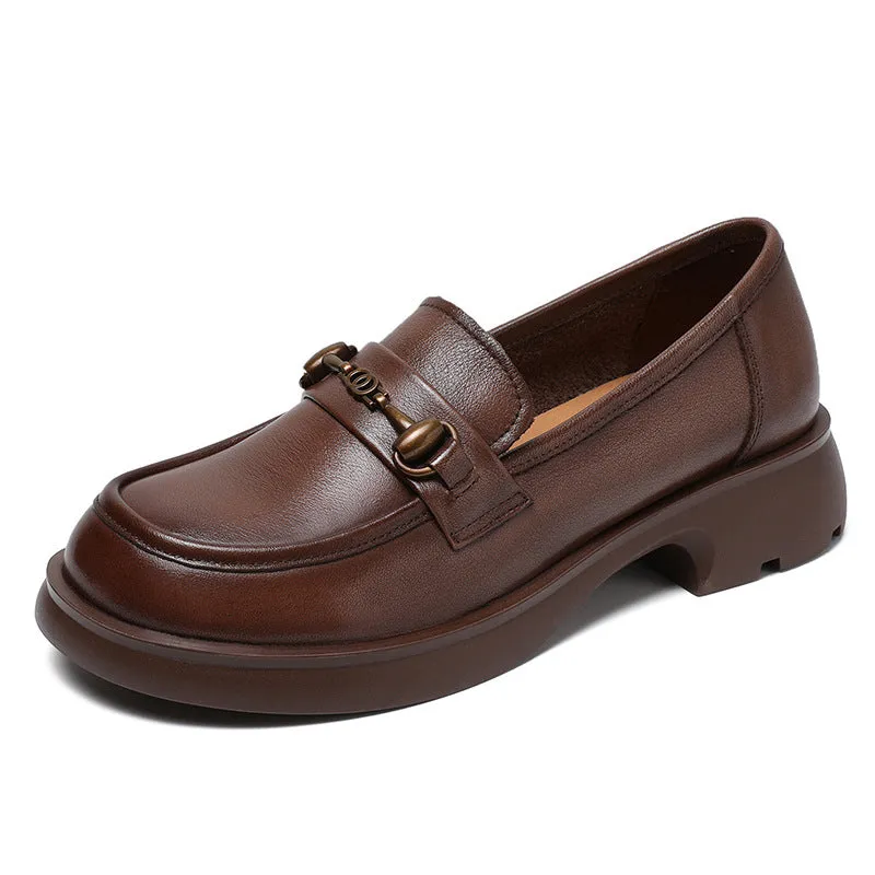 Women Casual Classic Minimalist Leather Loafers