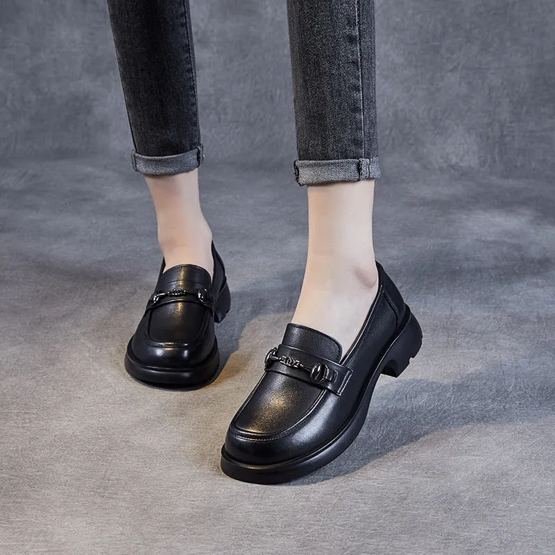 Women Casual Classic Minimalist Leather Loafers