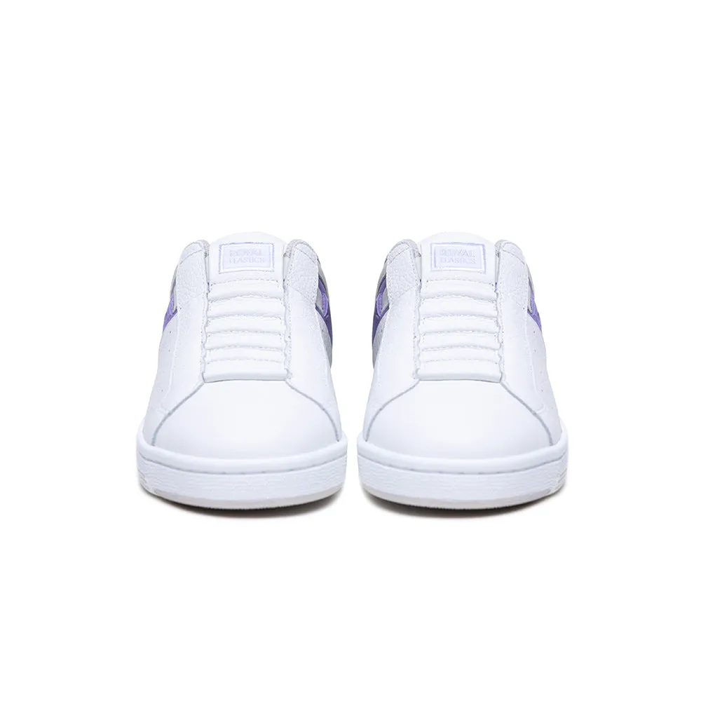 Women's Icon OG White Purple Pink Logo Leather Sneakers 91932-061