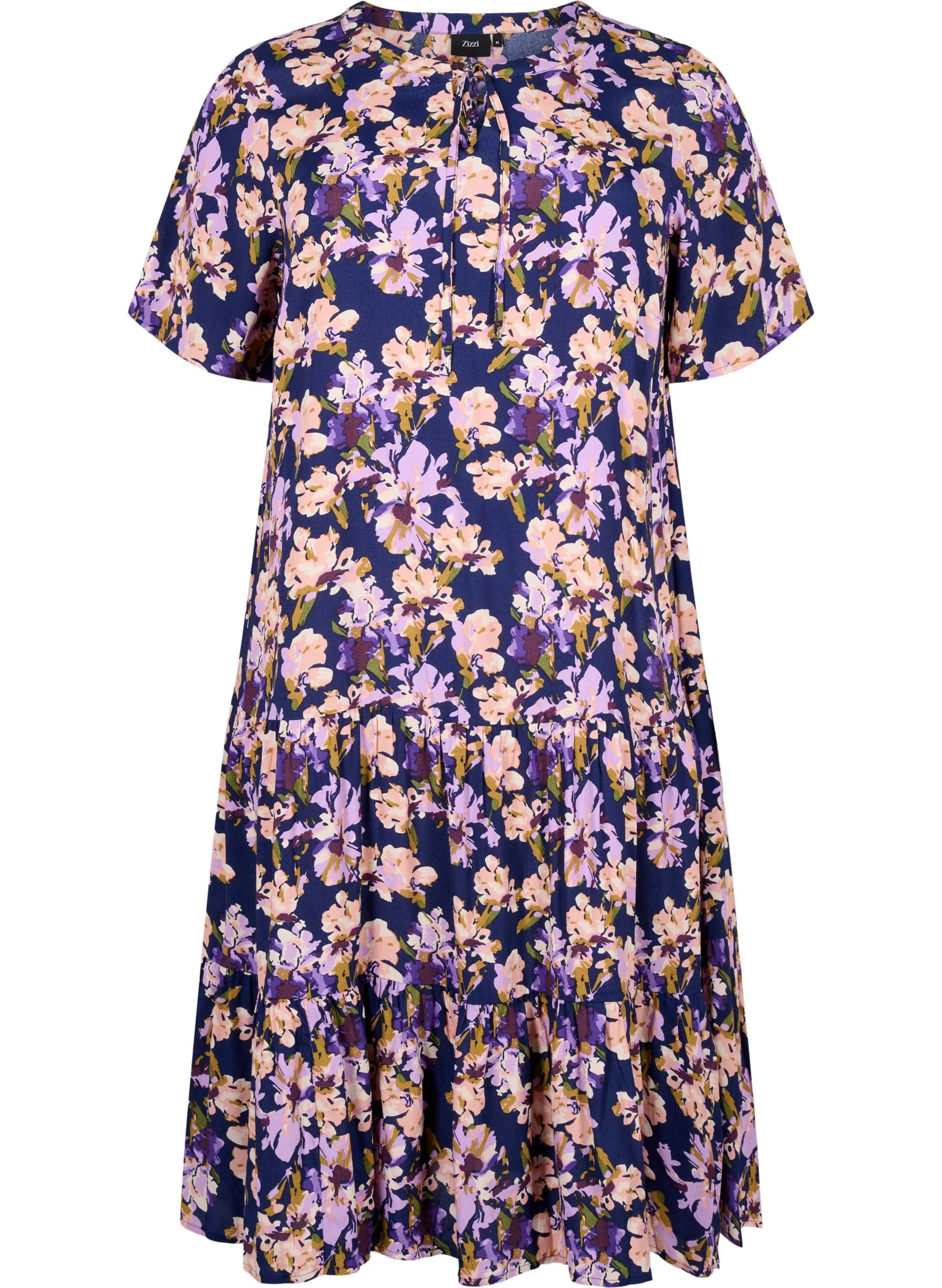 Zizzi Bella Floral Navy Dress