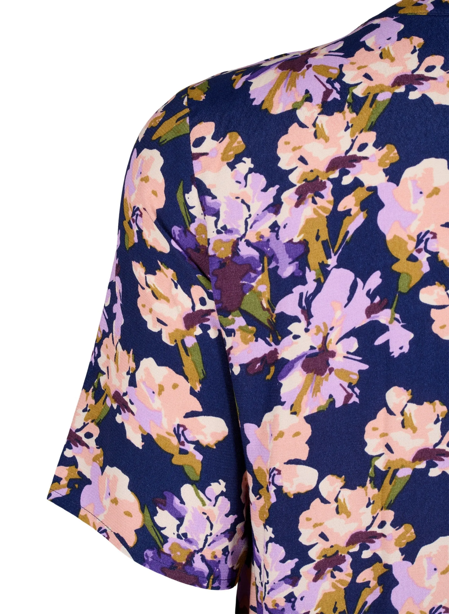 Zizzi Bella Floral Navy Dress